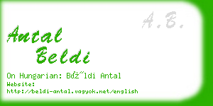 antal beldi business card